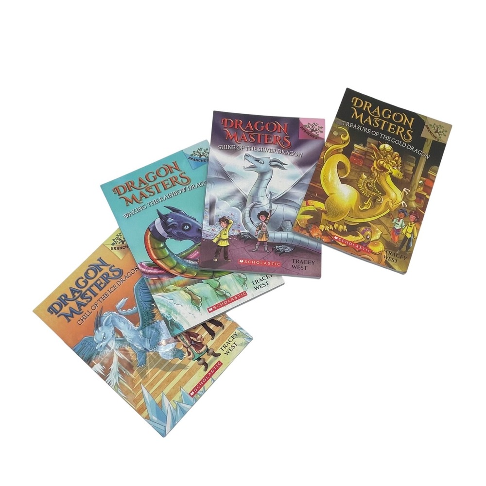 Dragon Masters Book Lot 4 Scholastic Branches Tracey West Early Chapter Books